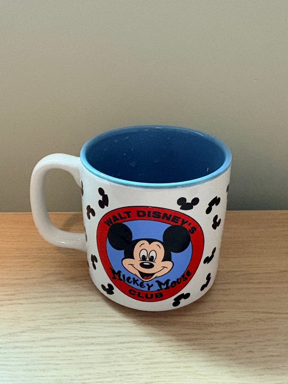 Disney White and Blue Mickey Mouse Club Ceramic Mug